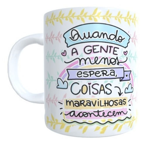 Caneca De Porcelana Maravilhosa Arte Delicada Para Presente