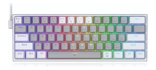 Lazhu 60% Teclado Mecánico For Juegos Redragon K617 Fizz Con