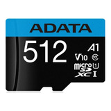 Memoria Micro Sd Adata 512gb A1 Clase 10 Con Adaptador Sd