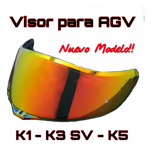 Visor Para Casco Agv K1 K3sv K5 Nuevo Modelo! Leonmotoparts