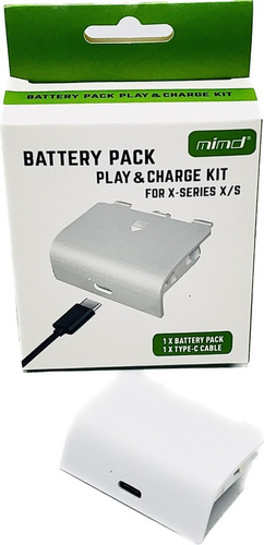 Bateria Recarregável Xbox Series S/x + Cabo Tipo-c Branco