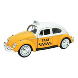 Vw Vocho Beetle Taxi Amarillo Escala 1/24 Motor Max