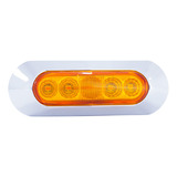 Plafón Lateral 5 Leds Estrobo Ámbar Ovalado 12-24v Tunelight