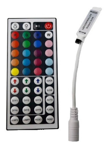 Mini Controladora Led Rgb 44 Teclas  C/ Control Y Pila