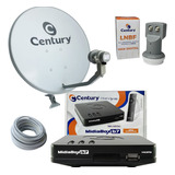 Kit Antena Parabolica Century 60c Banda Ku 5g Midiabox Duplo