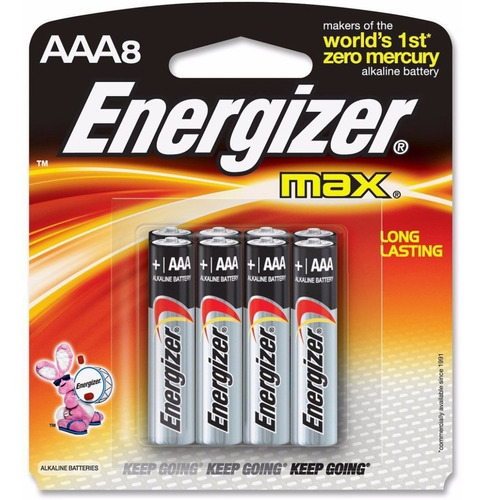 Pilha Alcalina Aaa Palito Energizer Max - Leve 8 Pague 6