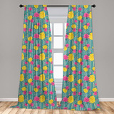 Flower 2 Panel Curtain Set  Retro Re Ive Pattern With  ...