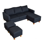 Sillon Sofa Esquinero 1.80 X 1.50 Mas 2 Butacones Chenille 