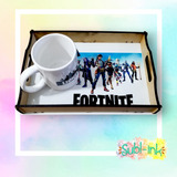 Bandeja De Desayuno + Taza Todo Personalizado Hermoso Regalo