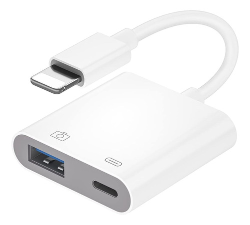 Adaptador Otg Usb 3.0 Para iPhone iPad,2en1 Blanco