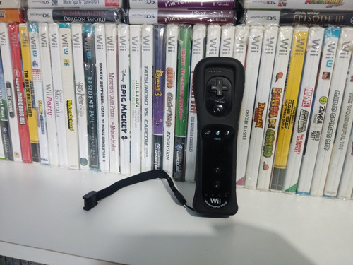 Wii Remote Preto Com Motion Plus Inside Original 