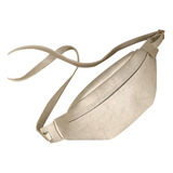 Bolso De Pecho De Piel Sintética Blanco Ajustable Estilo Vin