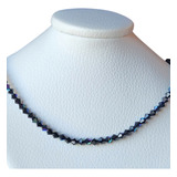 Collar Choker Cristal Swarovski Elements 3mm 20 Color Plata