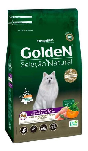 Ração Golden  Cães Ad Raça Peq Sel. Natural Abóbora 10,1kg