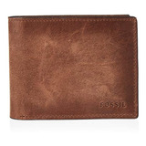 Fossil Derrick Cartera De Piel Rfid Bloqueo Para Hombre