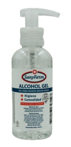 Alcohol Gel 70° De 140 Ml. Sanyfarm Con Aloe Vera Glicerina