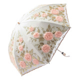 Paraguas Nupcial Con Elegante Encaje De Flores Para Bodas