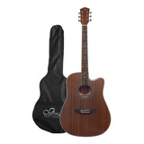 Guitarra Electro Acustico 41 C/funda Matte Sevillana