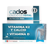 Cados Calcio D3 Vitamina K2 Y Calcio 30 Cap.