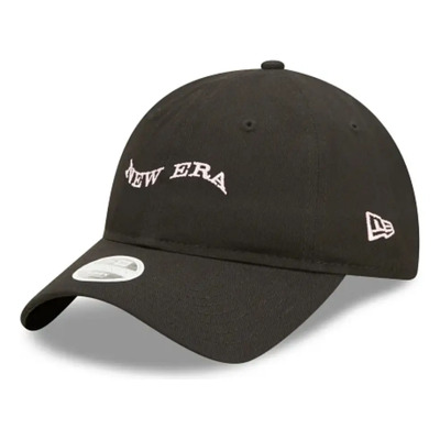 New Era Gorra 9twenty Wave Logo Color Negro Diseño De La Tela Lisa Talla Adjustable Ajustable