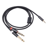 Cable De Audio De 3,5 Mm A Cable Auxiliar Doble De 6,35 Mm P