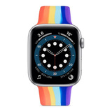 Malla Silicona Rainbow Para Apple Watch 42/44mm
