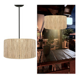 Luminaria Balcao Cozinha Rustica Retro Sisal Cupula Rustica