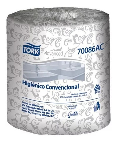 Higienico Tork Advanced 48 Rollos 500 H Dobles 10.1 X 9.5 Cm