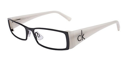 Lente Óptico Calvin Klein Ck5213 Rectangle Metal Black White