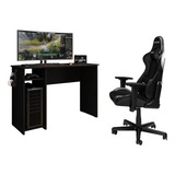 Mesa Escrivaninha Gamer Gaming Desk Preto Flex Reversivel 