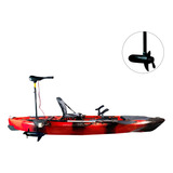 Kayak De Pesca Con Motor 55lb + Remo 3.6m Laguna Rio Magic Color Rojo