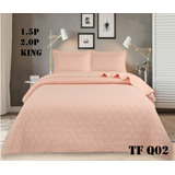 Cubrecama Quilt Con Pompon Cama 2 Plaza