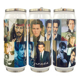 Termo Johnny Depp Joven Personalizado Acero Inoxidable