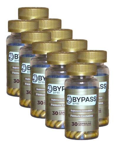 Bypass Bpri 30 Caps 10pz Inhibidor De Apetito 100% Natural