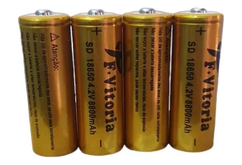 Kit 20 Bateria Para Lanterna Recarregável 18650 8800mah 4.2v