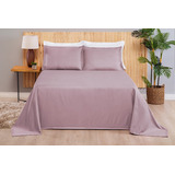 Kit Cobre Leito Cama Casal Grande King Size Liso 3 Peças