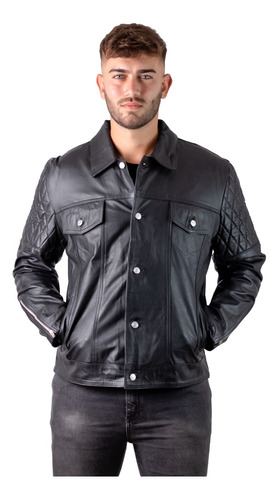 Campera De Cuero Vacuno 100% Legitimo De Hombre - Art: Racer