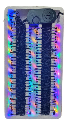 Luces De Navidad Musicales 140 Leds Elige El Color 7.6mts Se Luces Multicolor Cable Verde