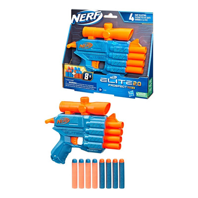 Lanzador Prospect Qs-4 Nerf Elite Azul | Meses sin interés