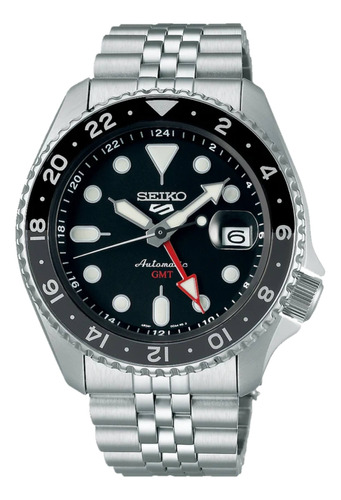 Relógio Seiko Ssk001 Sports 5 Automático Masculino Prata 200