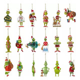 Colgante De Resina Grinch De 18 Piezas For Decoración De Ár