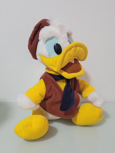 Pelúcia Rara Pato Donald Diretor Anos 80 Walt Disney 28cm