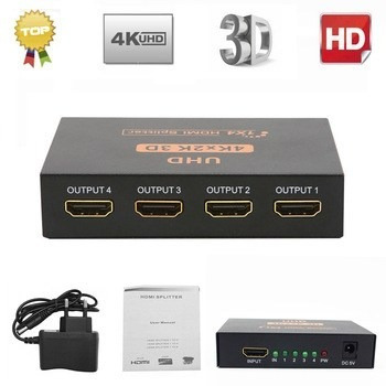 Spliter Hdmi 1x4 Con Corriente