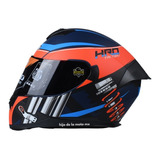 Casco Integral Hro 511 Factory - Azul / Naranja