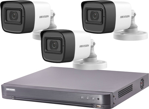 Kit 3 Camaras Seguridad Hikvision Con Audio !!!! 1080p 2mp