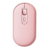 Mouse Gamer Usb Sem Fio Bluetooth Silencioso De Modo Duplo Cor Ms898 Rosa