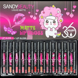 Set Labiales Sandy Beauty Con Lápiz De Labios Matte 24pzs
