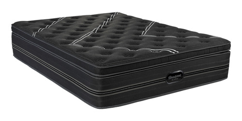 Colchón 2 Plazas De Resortes Simmons Beautyrest Black Negro - 140cm X 190cm X 36cm Con Pillow Top