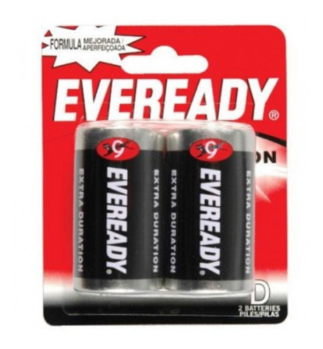 Blister Pilas Alcalina Carbon  Eveready D  2 Piezas Surtek