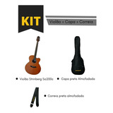 Kit Violão Elétrico Strinberg Sa200c Mgs + Capa + Correia